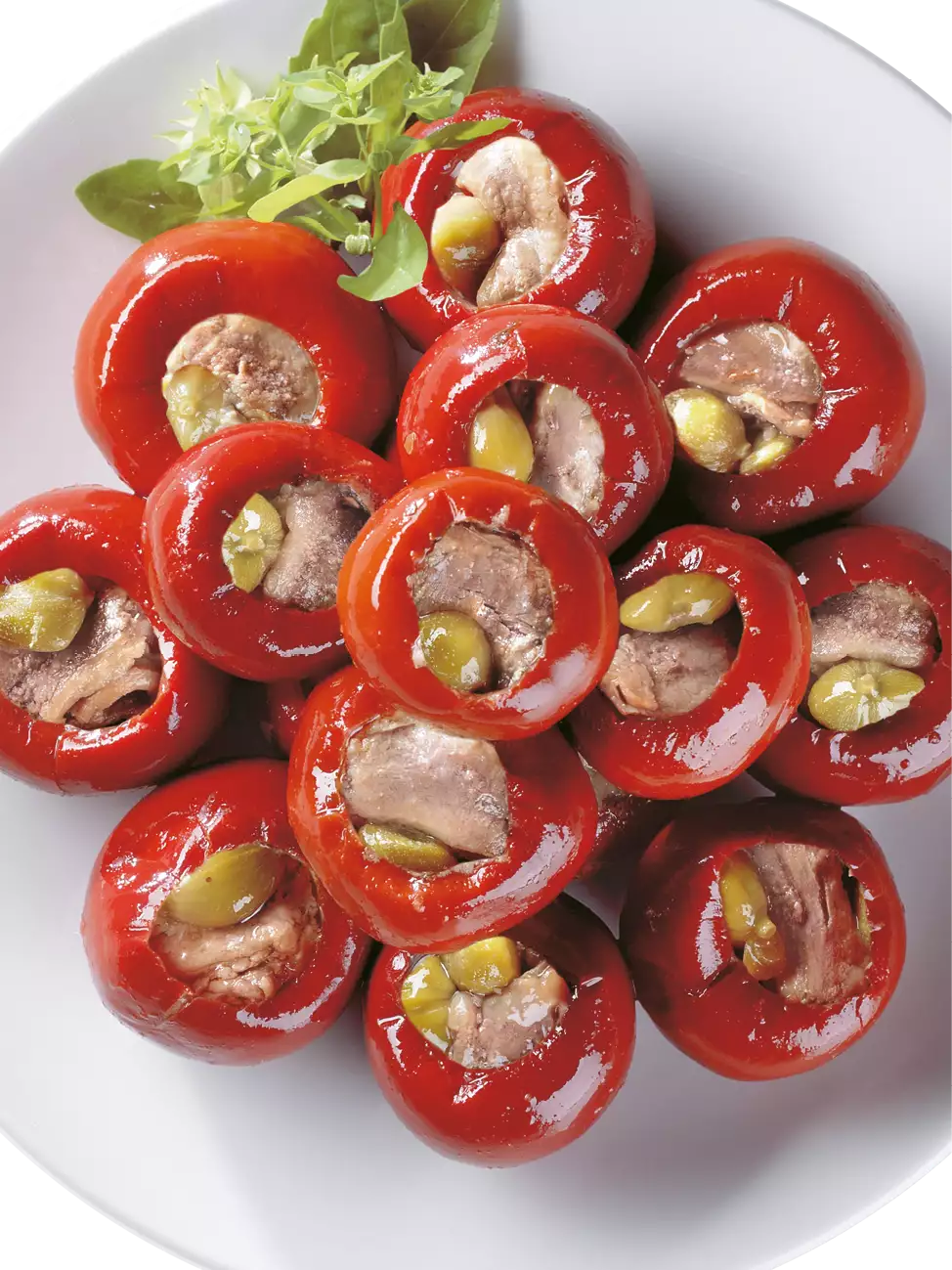 CHERRY PEPPERS with anchovies and capers