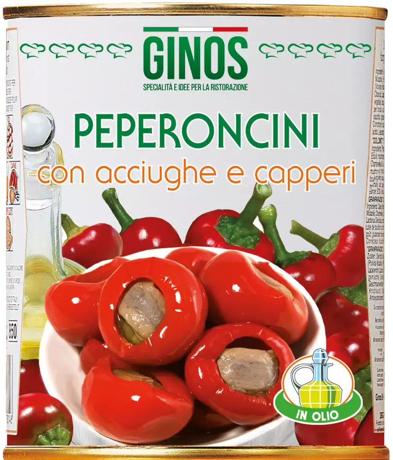 PEPERONCINI con acciughe e capperi